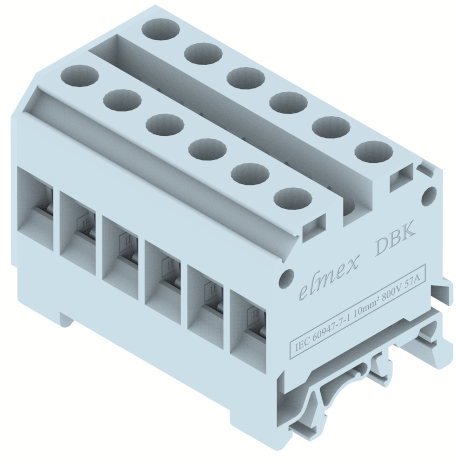 DBK6 Terminal Blocks Screw Connection Distribution Block Manufacturer and Supplier in India – Elmex 