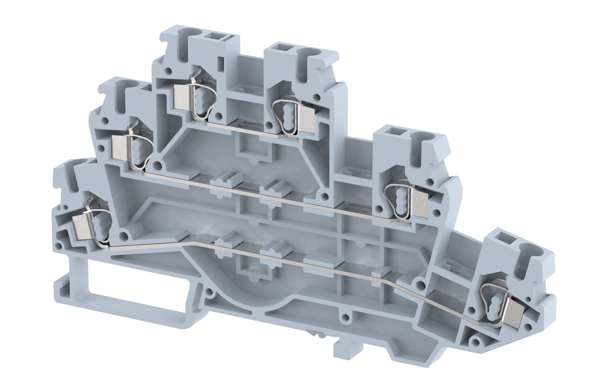 DS3L2.5 Terminal Blocks Spring Cage Connection Multi Level Terminal Blocks Manufacturer and Supplier in India – Elmex 