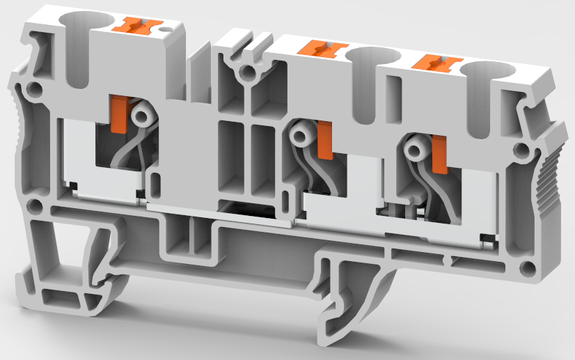 PQ6-1X2 Terminal Blocks Push In Connection Multi Conductor Terminal Blocks Manufacturer and Supplier in India – Elmex 