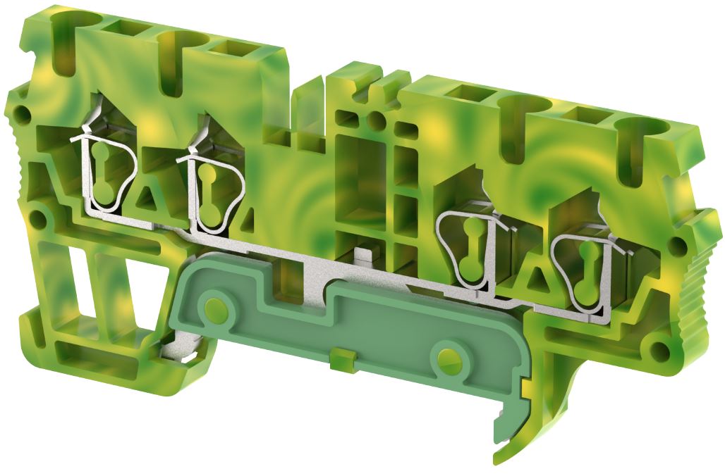 SGQ2.5-2X2 Terminal Blocks Spring Cage Connection Ground Terminal Blocks Manufacturer and Supplier in India – Elmex 