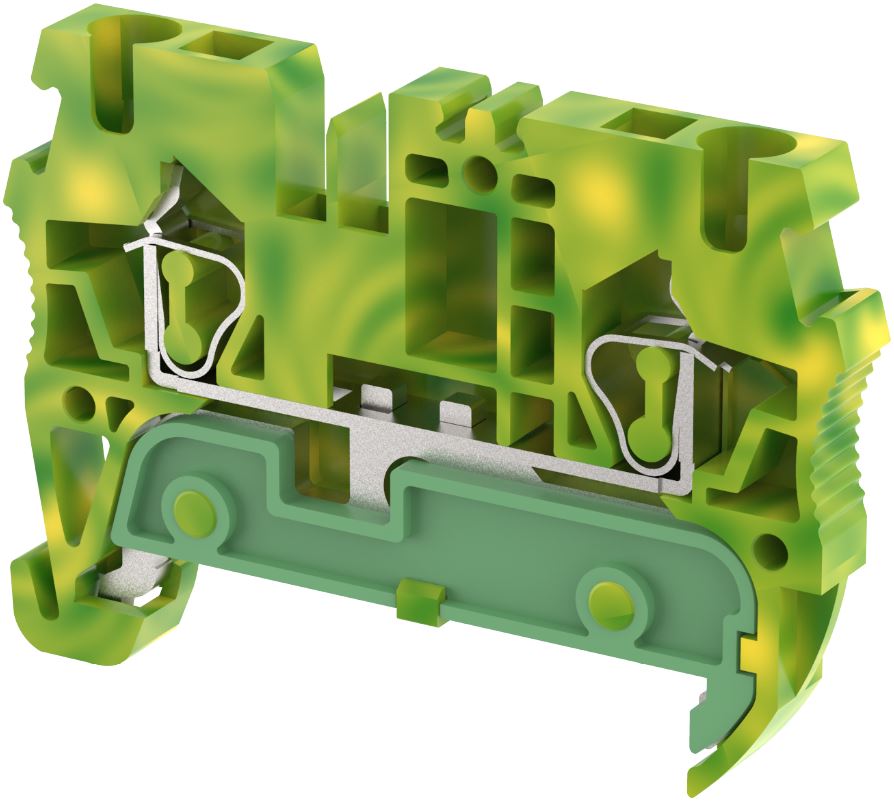 SGQ2.5 Terminal Blocks Spring Cage Connection Ground Terminal Blocks Manufacturer and Supplier in India – Elmex 