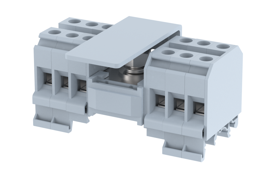DBK1X6 Terminal Blocks 1 nut connection for IC & Screw clamp connection for OG Manufacturer and Supplier in India – Elmex 